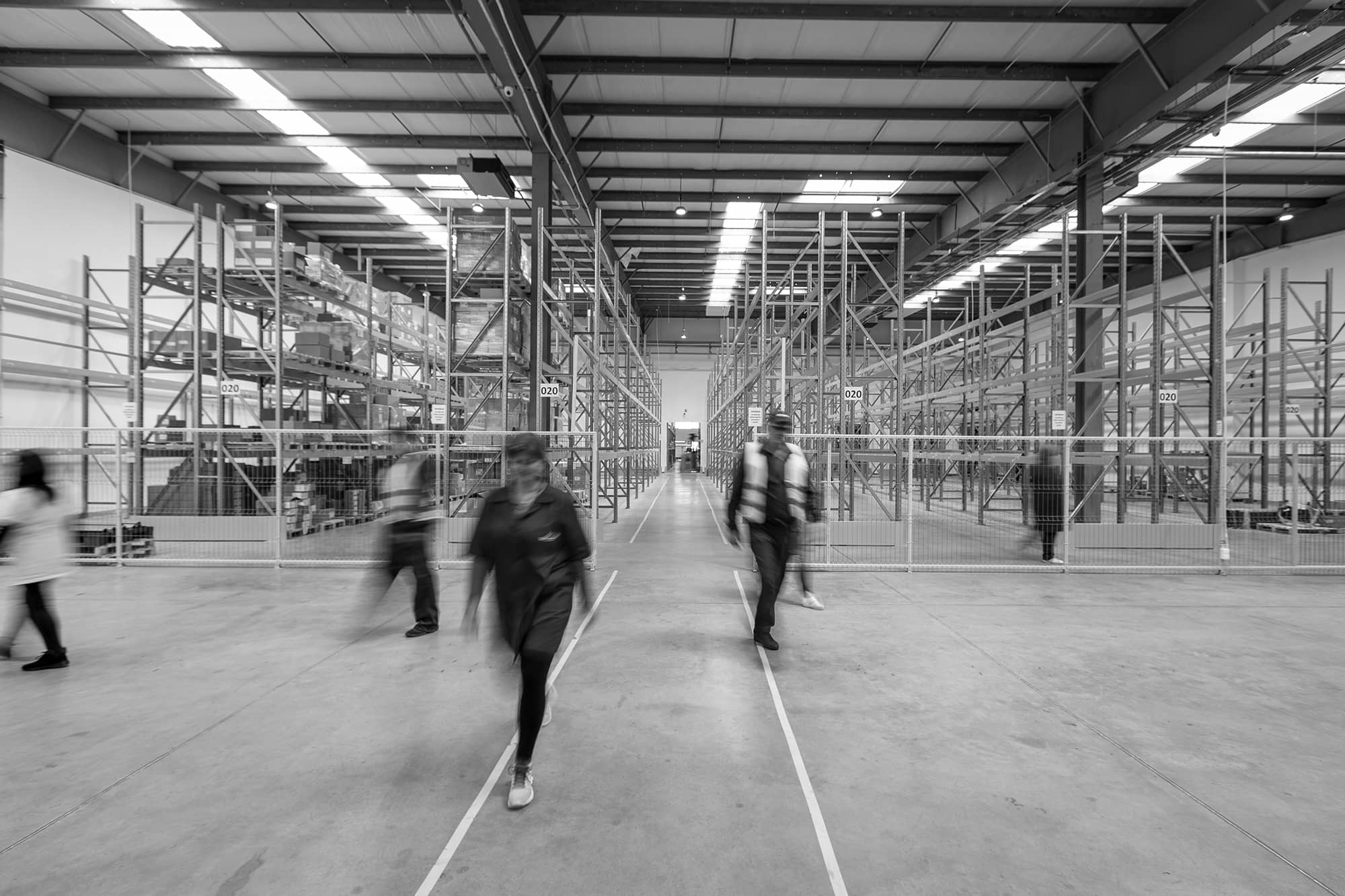 Workers in a warehouse