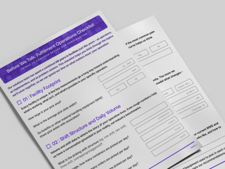 Fulfillment Operations Checklist by Onward Robotics